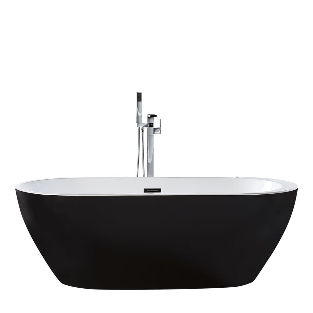 Whirpool-kylpyamme LED:llä 170 cm musta NEVIS