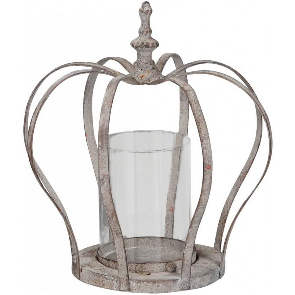 Antique 23cm Crown Candle Holder