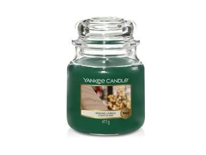 Yankee Candle Singing Carols, Rund, Grön, Clove, Eukalyptus, Mandarin, 90 h, 1 styck