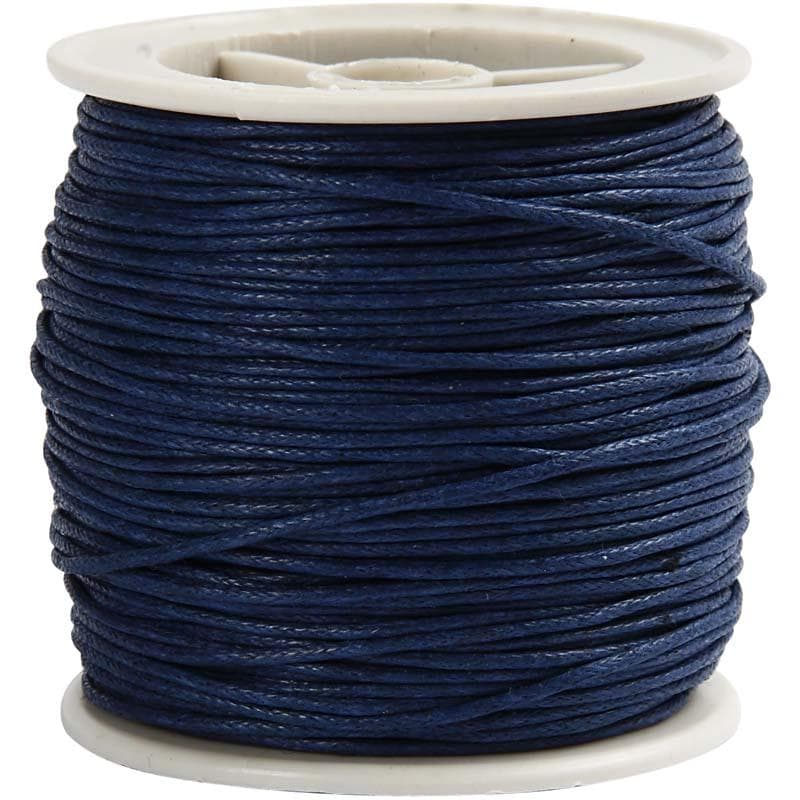 Bomullssnöre 1 mm x 40 m Blå
