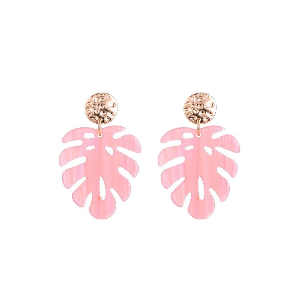 Jewelcity Sunkissed Womens/Ladies Palm Tree Leaf Earrings
