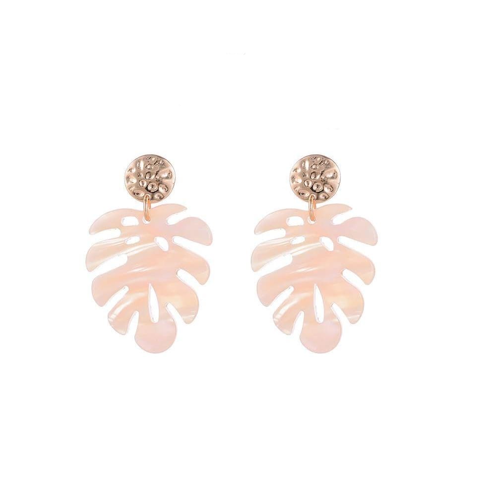 Jewelcity Sunkissed Womens/Ladies Palm Tree Leaf Earrings