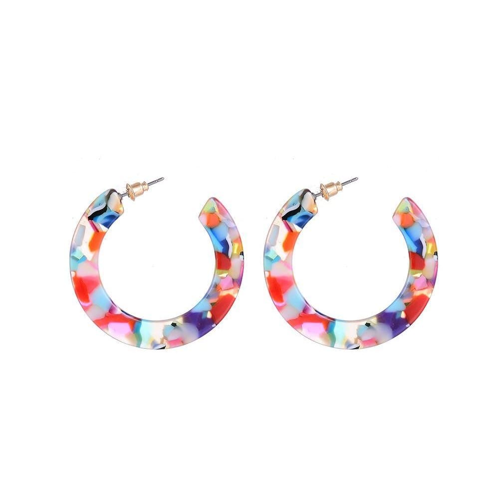 Jewelcity Sunkissed Womens/Ladies Havana Hoop Earrings