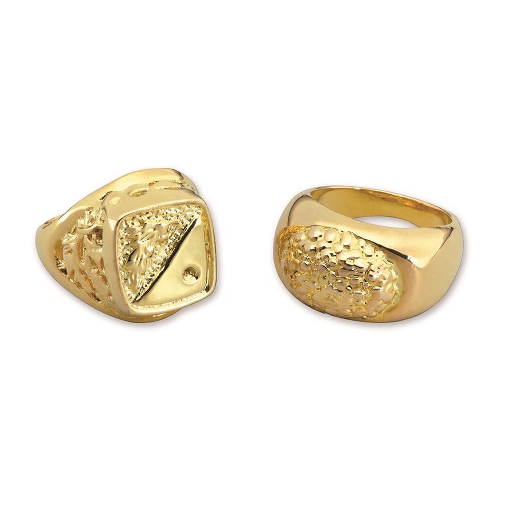 Bristol Novelty Unisex Adults Assortment Of Sovereign Rings (Pack Of 24)