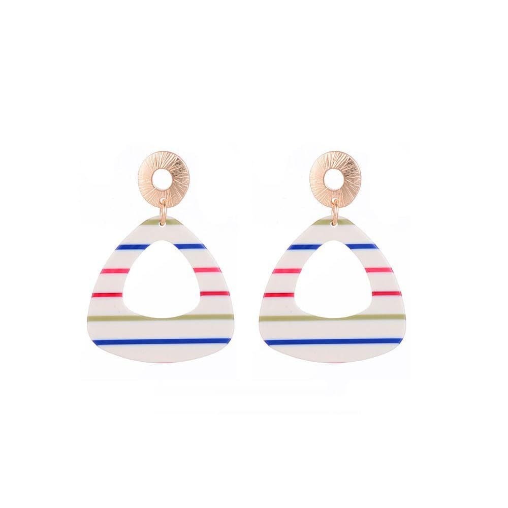 Jewelcity Sunkissed Womens/Ladies Contemporary Triangular Earrings