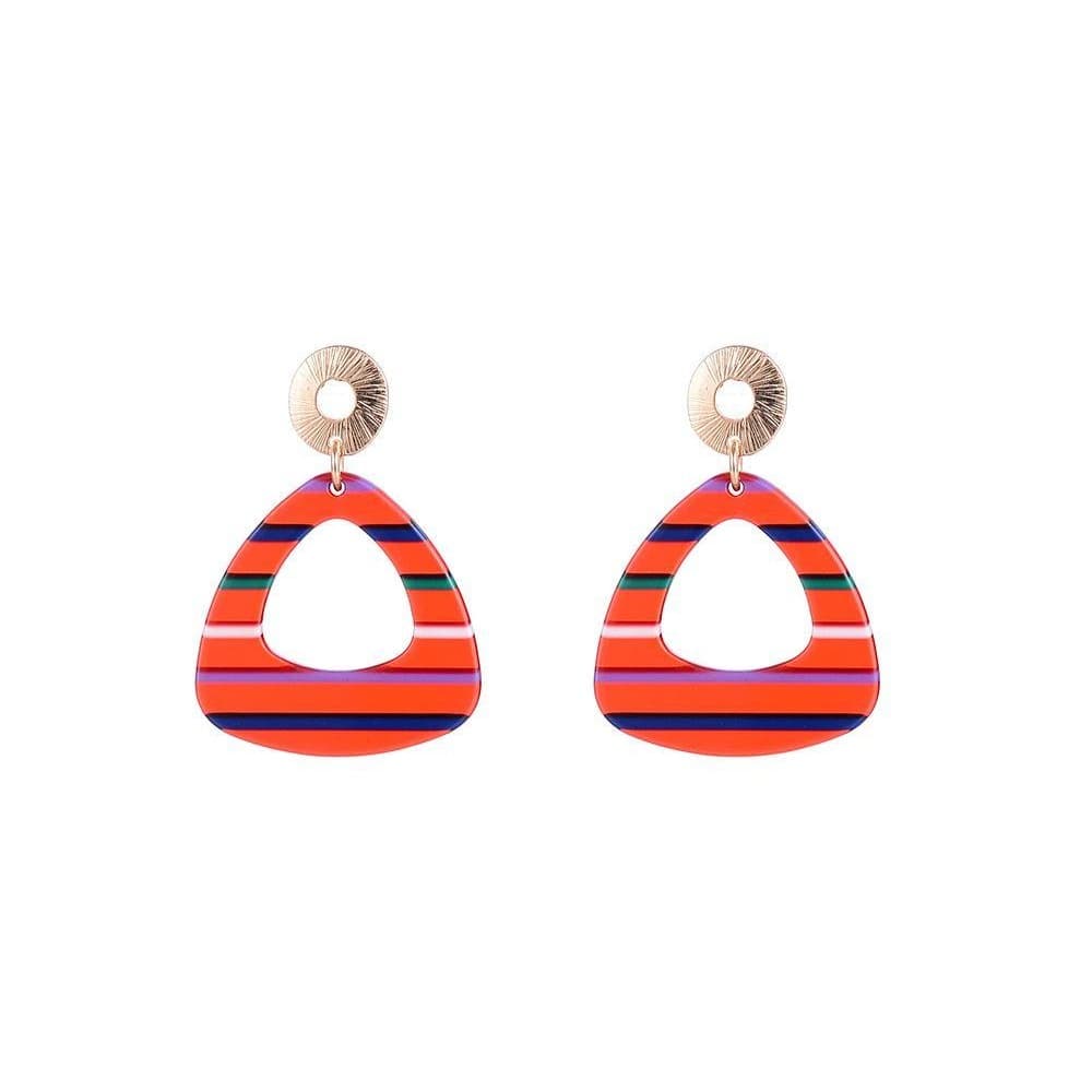 Jewelcity Sunkissed Womens/Ladies Contemporary Triangular Earrings