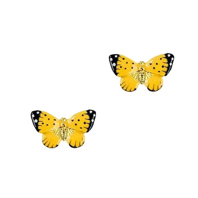 Fable Womens/Ladies Enamelled Butterfly Stud Earrings And Gift Box