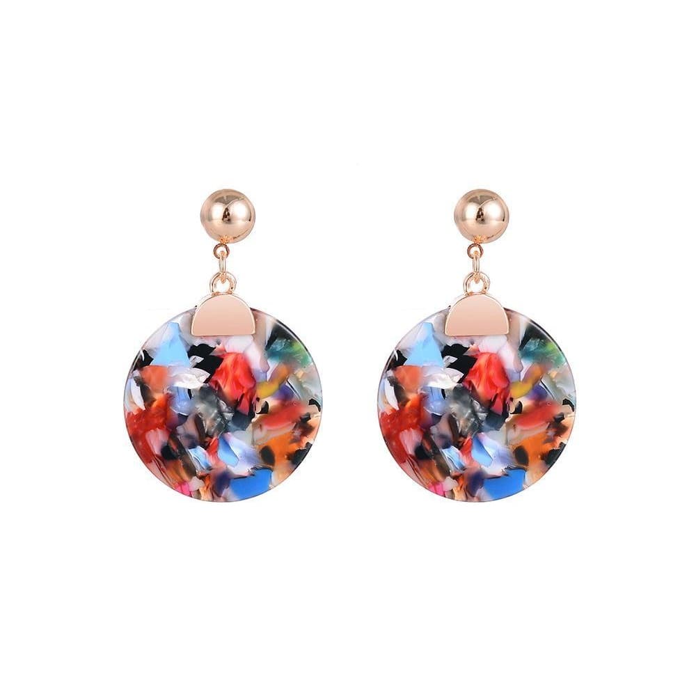 Jewelcity Sunkissed Womens/Ladies Hanging Disc Earrings