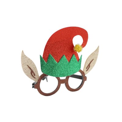 CGB Giftware Glitter Elf Christmas Glasses