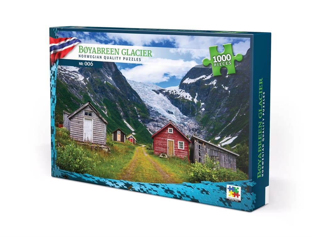 Palapeli 1000 palaa, Bøyabreen Glacier (NO/EN)