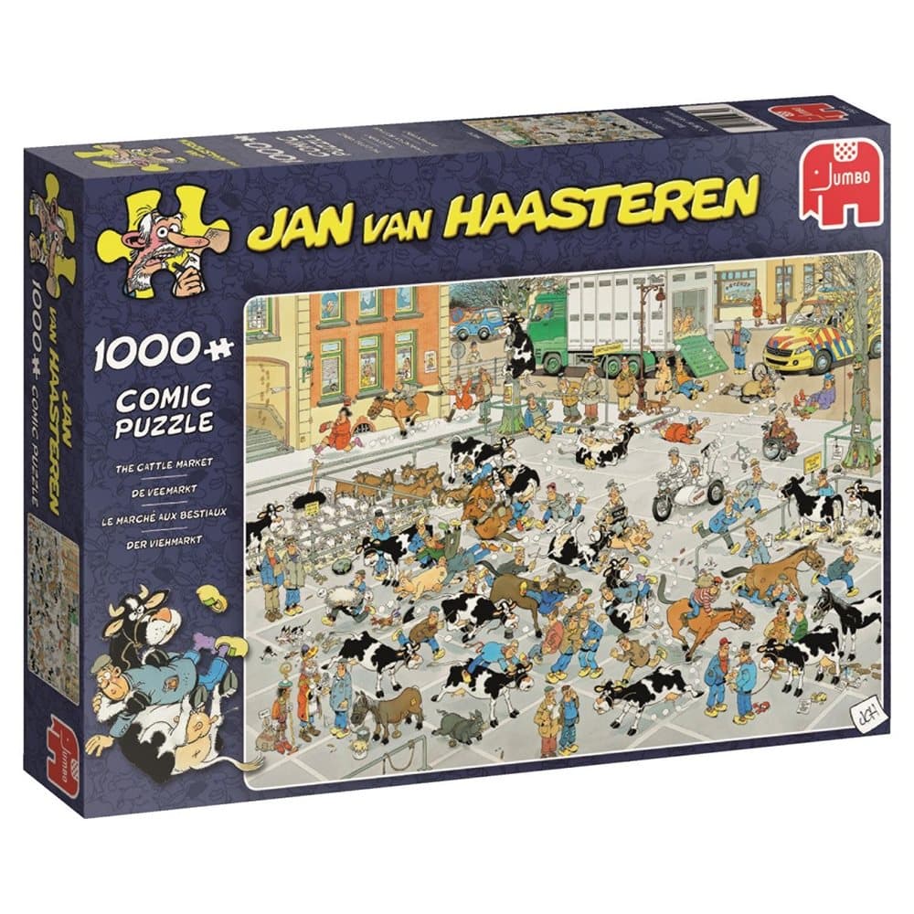 Jan van Haasteren, The cattle market, Palapeli 1000 palaa