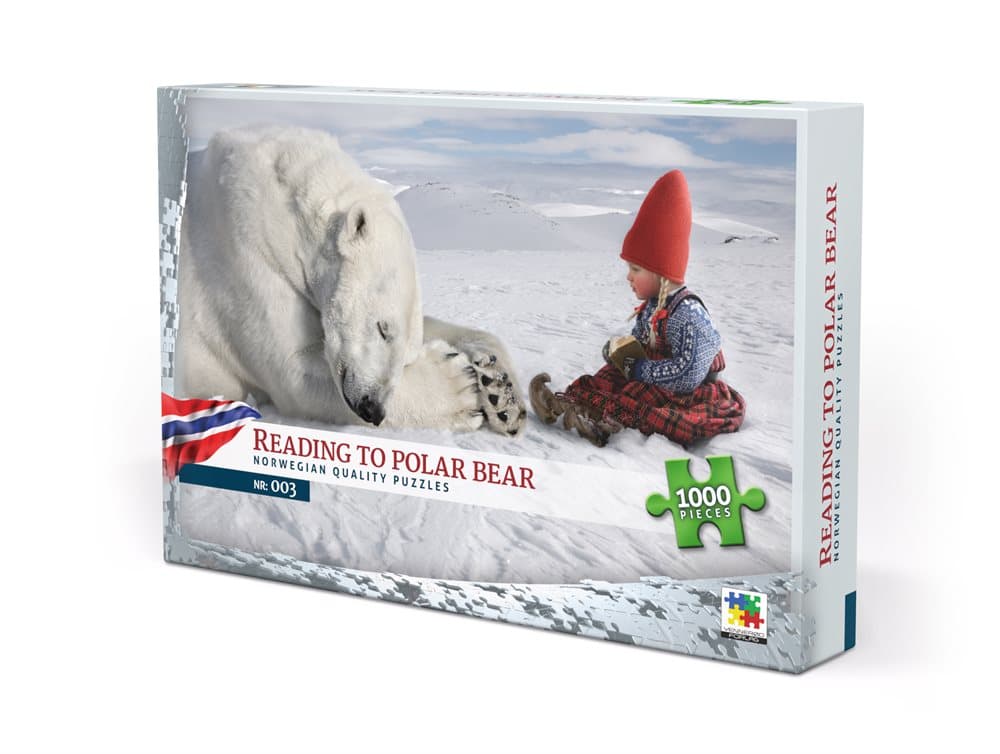 Palapeli 1000 palaa, Reading To Polar Bear, Norway (NO/EN)