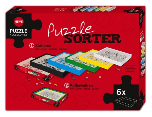 Heye Puzzle 80590, Sorteringsbricka för pussel, Vuxen och barn, Alla, Multifärg, 880 g, Låda