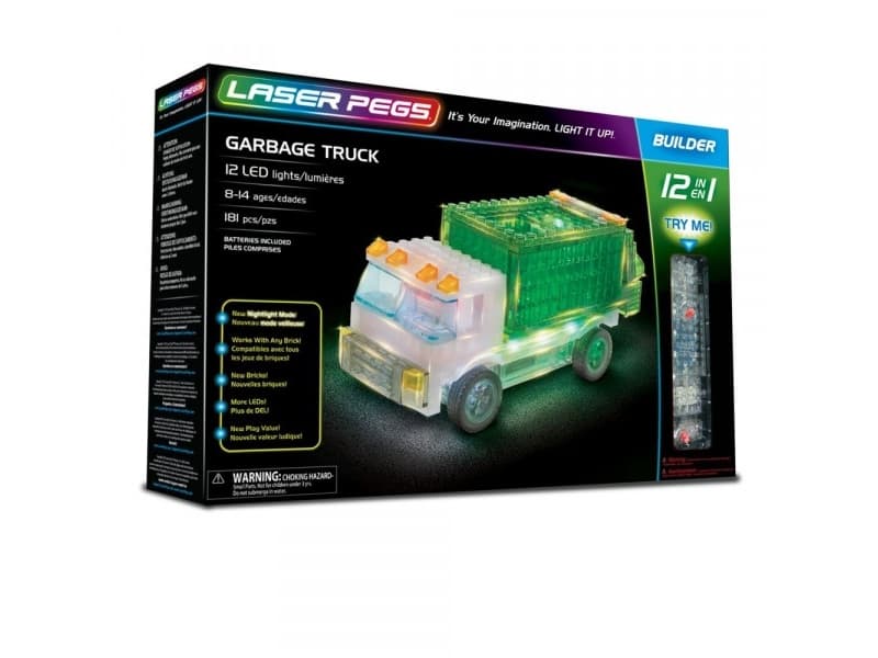 Laser Pegs 12 In 1 Garbage Truck 12013