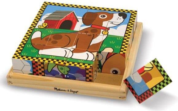 Melissa & Doug Wooden Picture Blocks - Animals (13771)