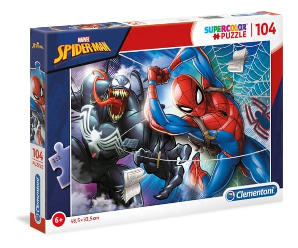 Clementoni Marvel Spider-Man, Puslespill, 104 stykker, Tegneserier, Barn, 6 år