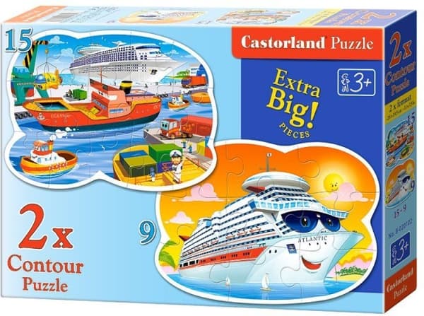 Castorland 2 Contour Adventures at Sea, 19 pieces (020102)