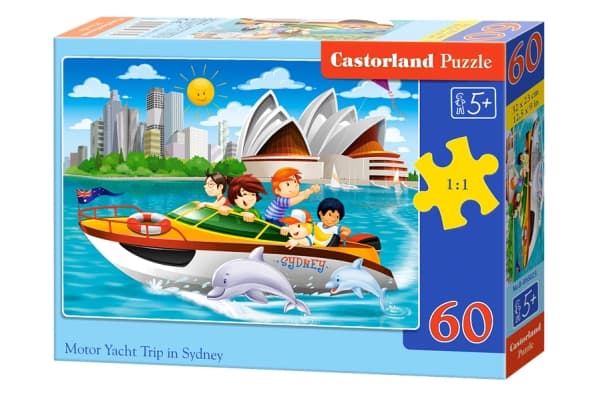 Castorland Motor Yacht Trip in Sydney 60 pcs, Puslespill, Tegneserier, Barn, Gutt/Jente, 5 år, Innendørs
