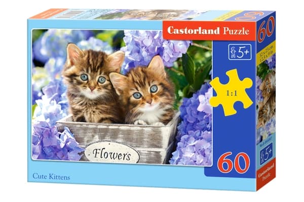 Castorland Cute Kittens 60 pcs, Puslespill, Fauna, Barn, Gutt/Jente, 5 år, Katt