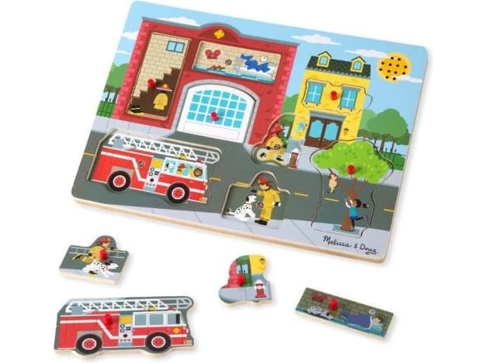 Melissa & Doug Puzzle With Sound - Fire Department (10736)