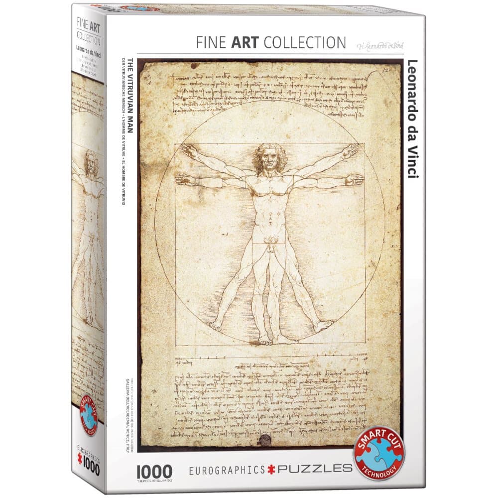 Leonardo da Vinci, Vitruvius Man, Pussel, 1000 bitar, Eurographics