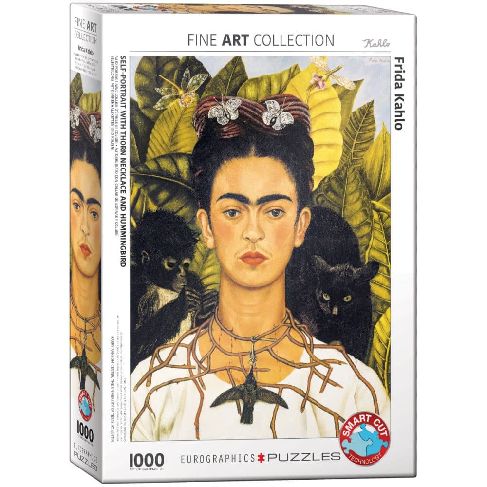 Frida Kahlo, Self-Portrait with Thorn Necklace and Hummingbird, Pussel, 1000 bitar, Eurographics