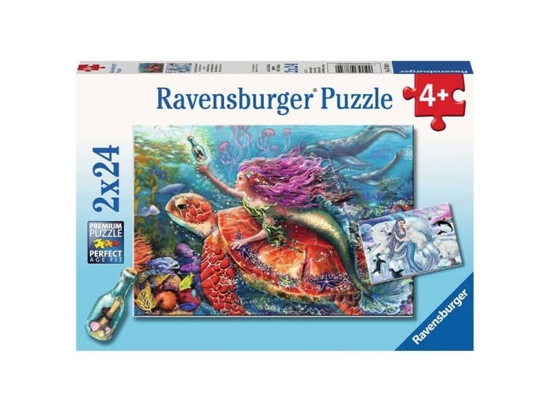 Puzzle 2x24 pieces Adventures of Mermaids