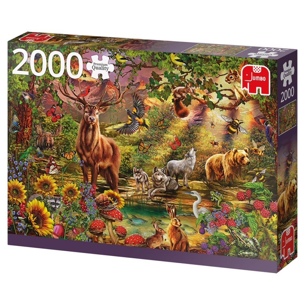 Puslespill, Magical Forest in Sunset, 2000 brikker, Jumbo