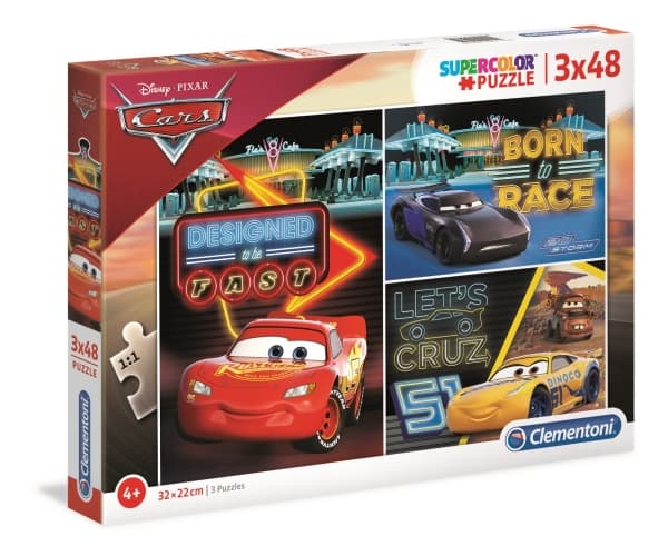 Clementoni Puzzle 3x48 Super Color Cars