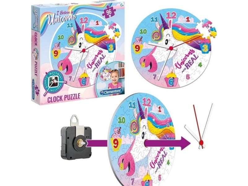 Clementoni 23035, Contour puzzle, Djur, Barn, Enhörning, Flicka, 6 År