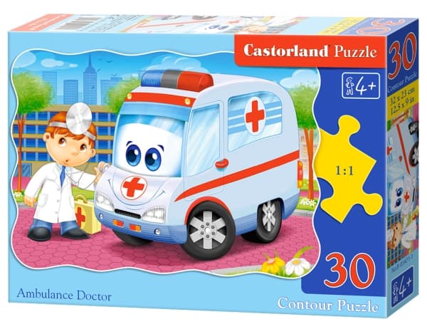 Castorland Ambulance Doctor 30 pcs, Kontur, Tegneserier, Førskole, Gutt/Jente, 4 år, Innendørs
