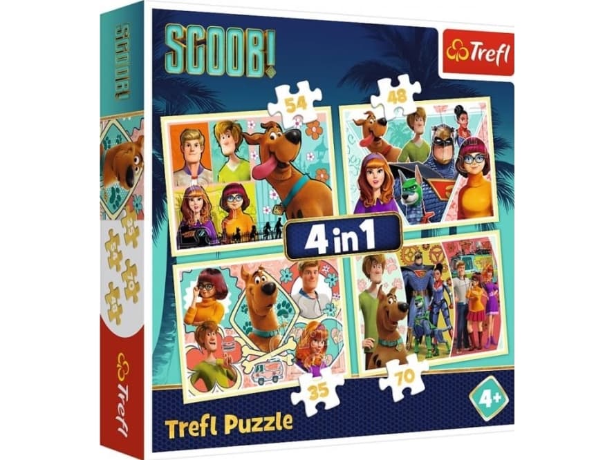 Trefl Puzzle 4in1 Scooby Doo and friends