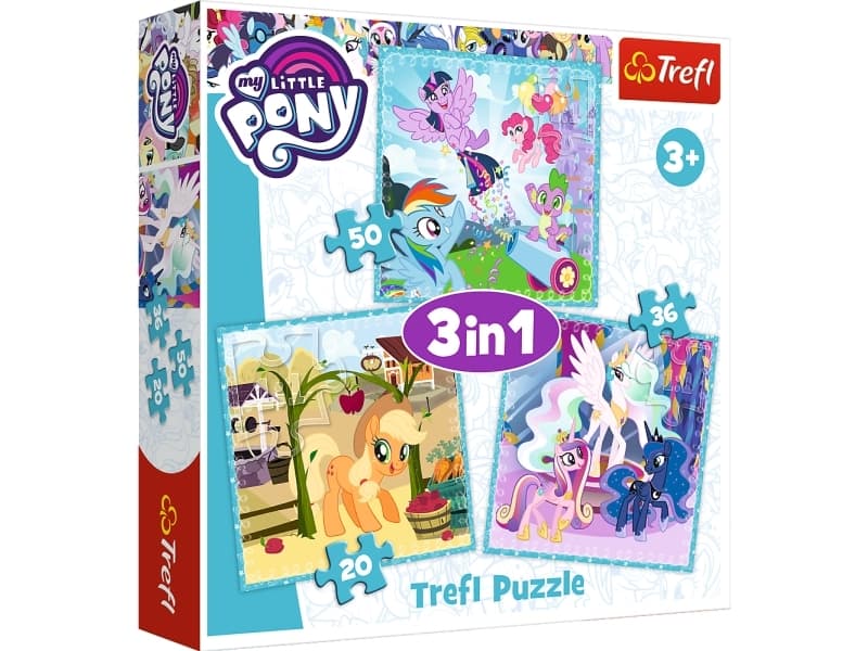 Trefl 34843, Pussel, Tecknade serier, Barn, Ponny, Pojke/flicka, 3 År