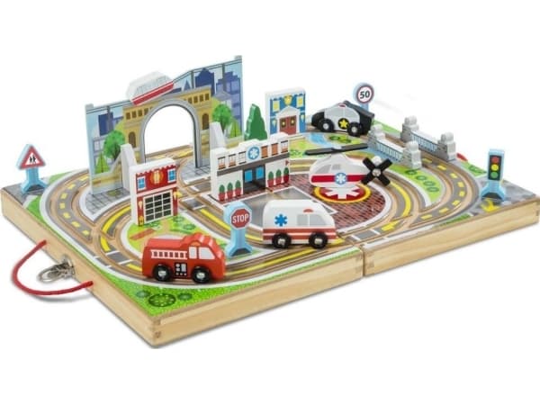 Melissa & Doug. Mobile set in a City case