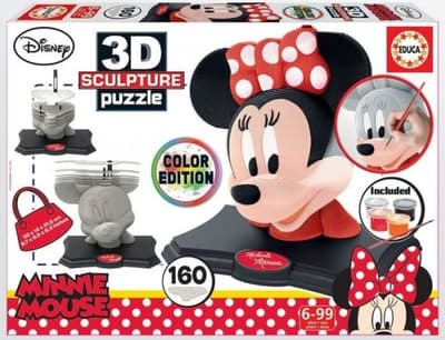 Educa 3D Puzzle Sculpture Minnie color edition