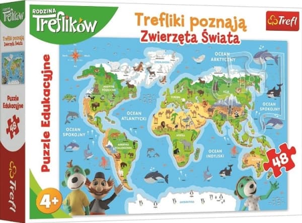 Trefl Opetuspalapelit Trefliki tapaa eläimiä
