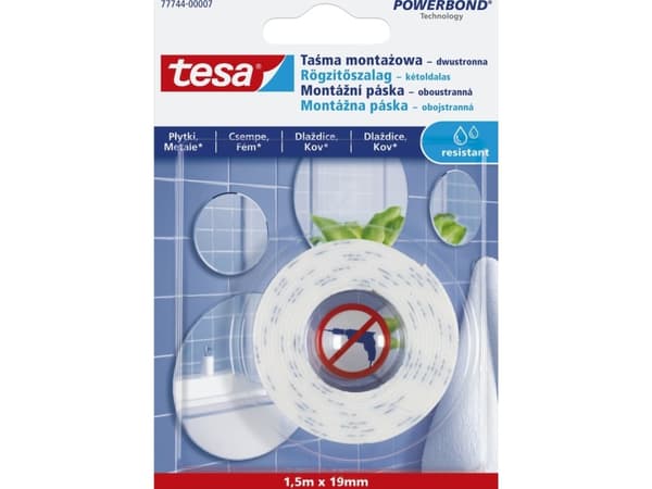 Tesa kaksipuolinen vedenpitävä kiinnitysteippi 1,5m (77744-00002-00)