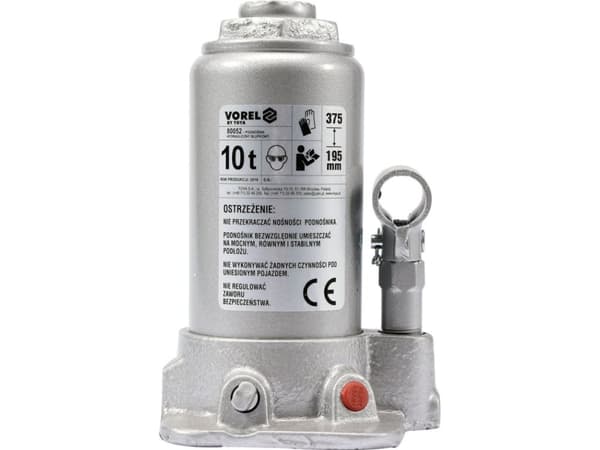 VOREL HYDRAULINEN mäntänostin 10T 195-375mm 80052