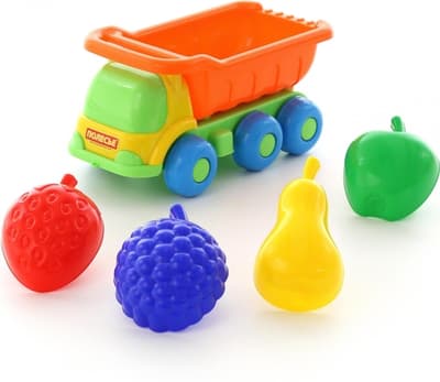 Polesie "Kiesza" dumper + "Fruit" molds 4 pcs in a net (57839)