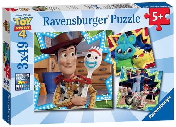Ravensburger Toy Story 4 - Puzzle 3x49 pz, Gutt/Jente, 3 år, 6 år