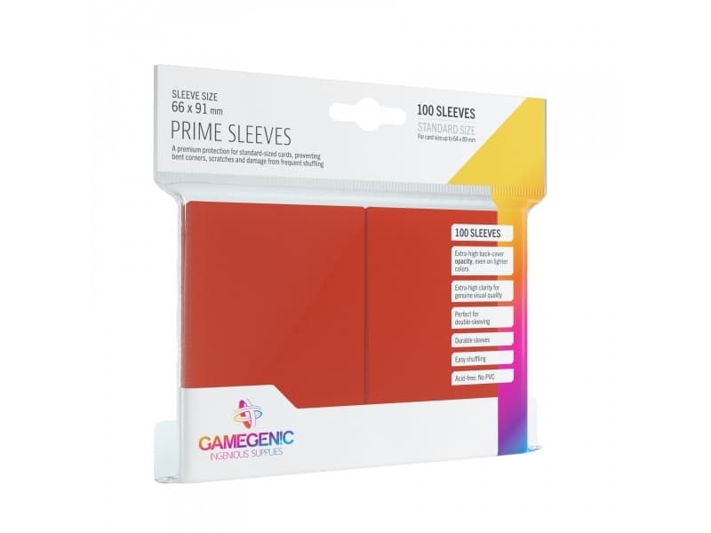 GameGenic Prime Sleeves Red