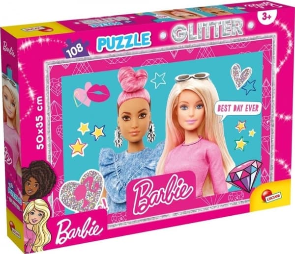 Lisciani Puzzle 108 palaa Barbie glitter - Paras päivä