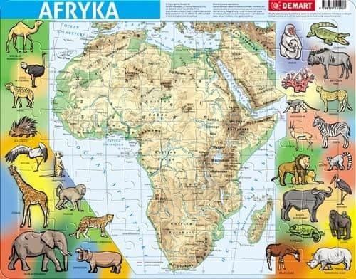 Demart Frame puslespill - Fysisk Afrika