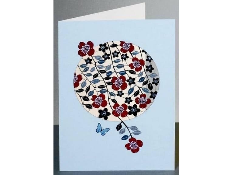 Forever Cards Pass PM673 cut + envelope Black leaves