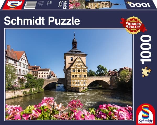 Schmidt Spiele Puzzle 58397 Bamberg, Regnitz And Old Rathaus, 1,000 Pieces