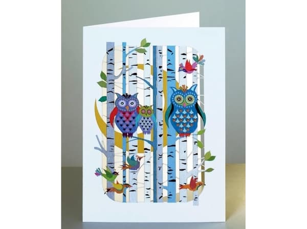 Forever Cards PM201 utklippt carnet + kuvert Ugglor