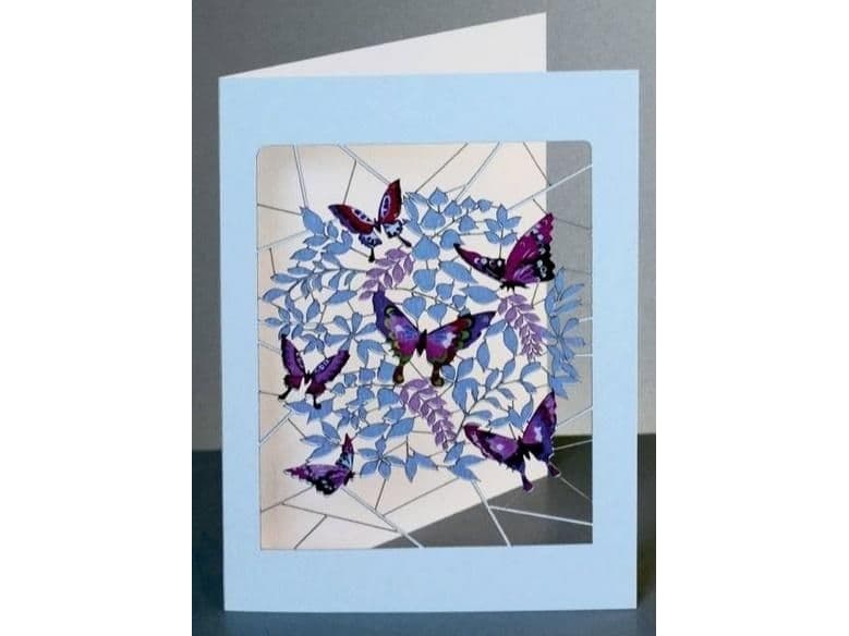 Forever Cards Pass PM920 cut + envelope Butterflies