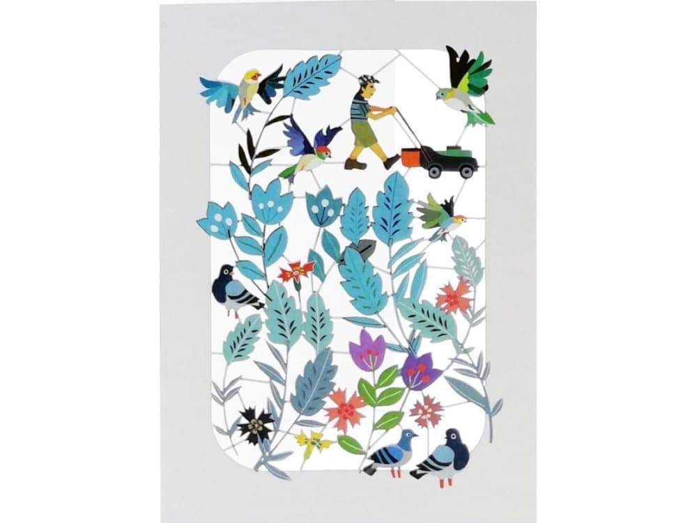 Forever Cards PM408 carnet cut + gardener envelope and flowers