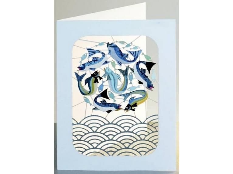 Forever Cards PM265 carnet cut out + Fish and wave envelope