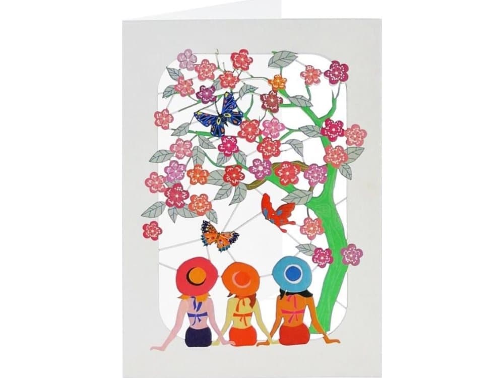 Forever Cards PM410 carnet cut + envelope Women under the tree